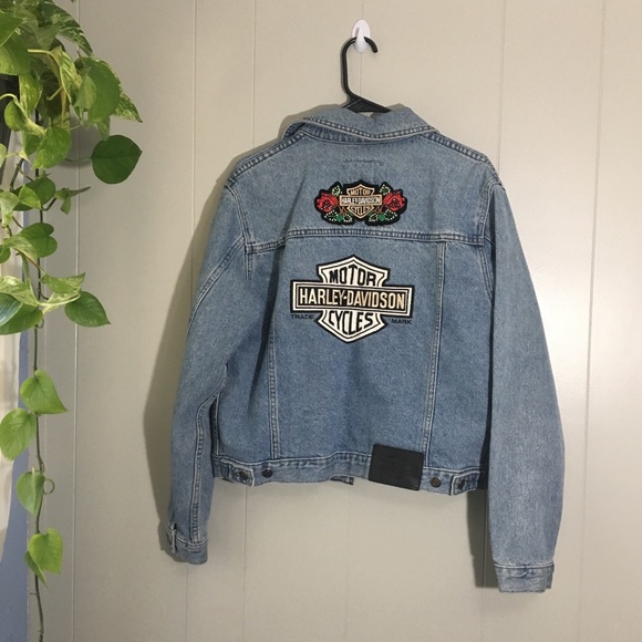 Harley-Davidson Jackets & Blazers - Harley Davidson | Embroidered Denim Jacket Size M
